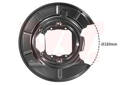 VAN WEZEL Dubļu sargs, Bremžu disks 0639373